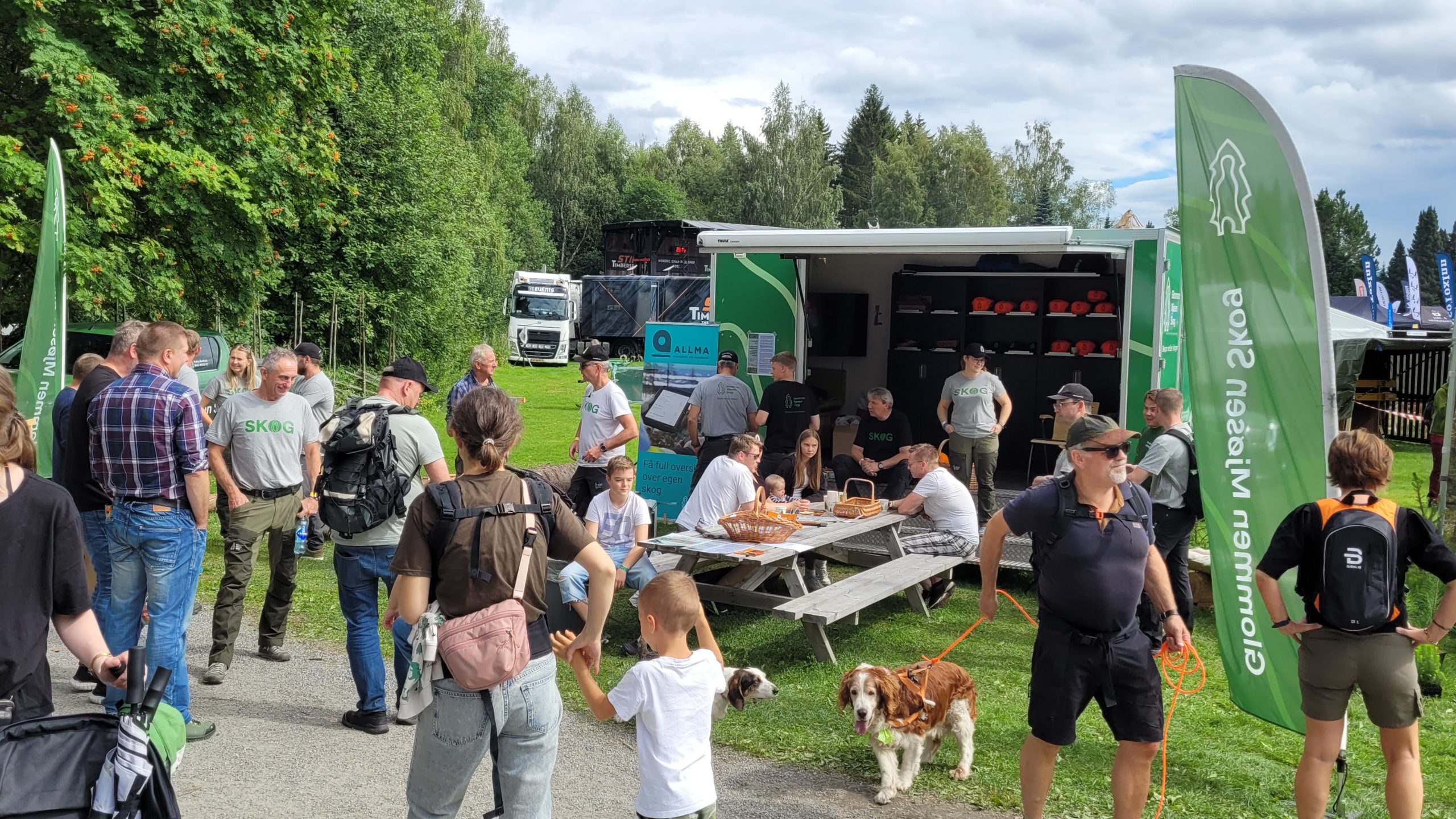 Glommen Mjøsen Skog sin stand på jakt- og fiskedagene i Elverum.