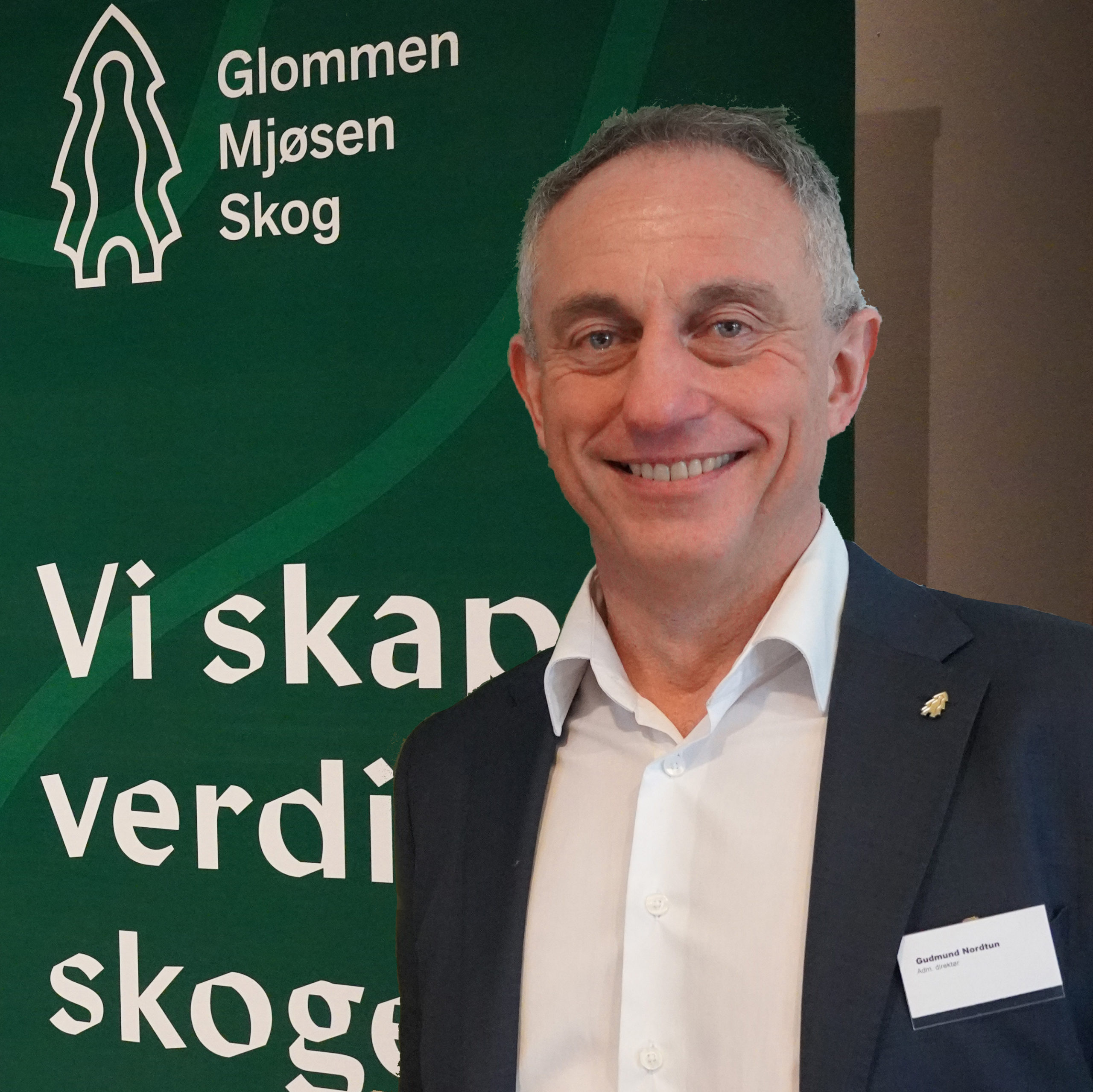 Bildet viser adm.dir. Gudmund Nordtun i Glommen Mjøsen Skog.