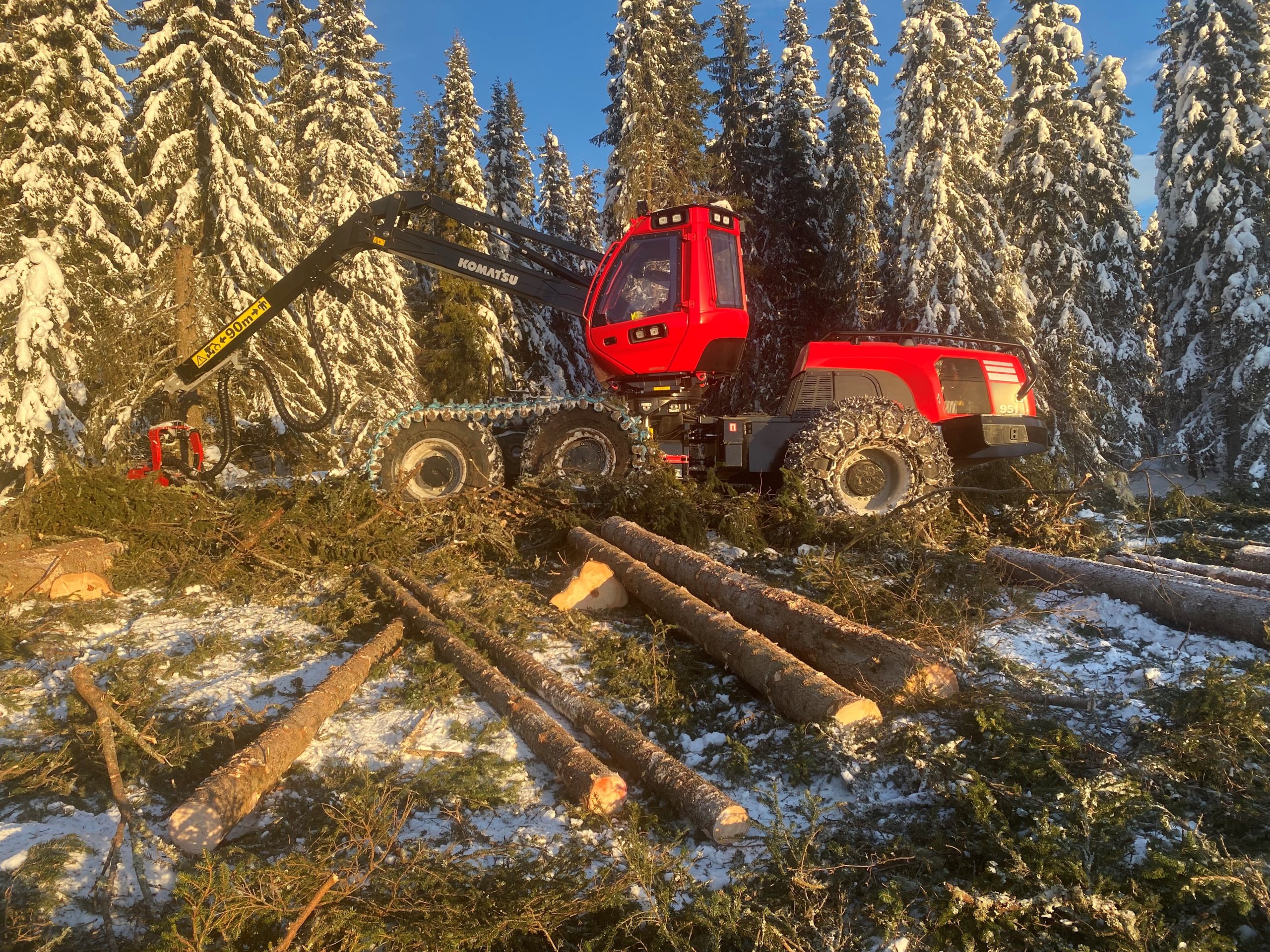 Sigmund Myrvang sin KomatsuForest hogstmaskin