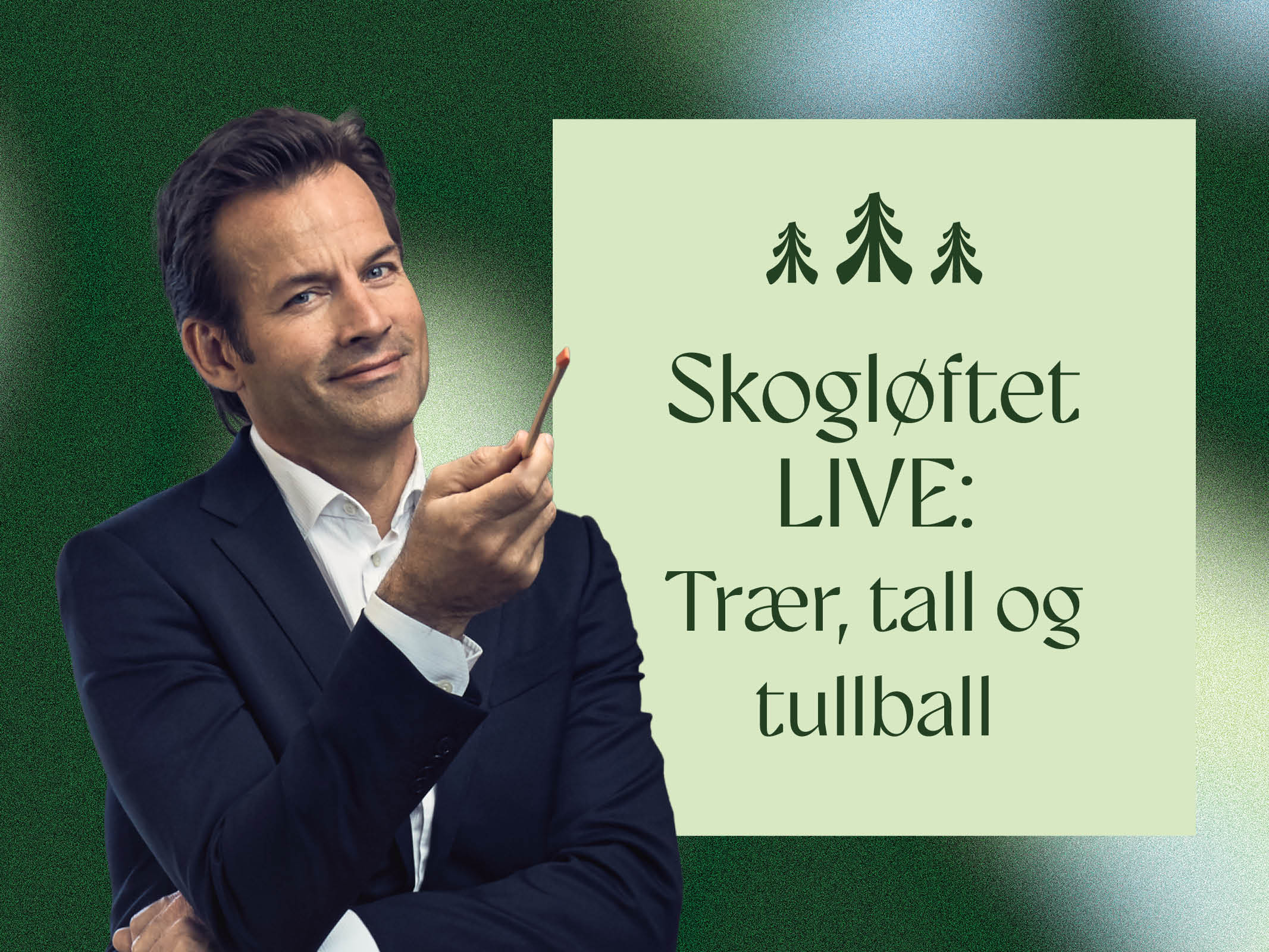 Jon Almaas og plakat med 